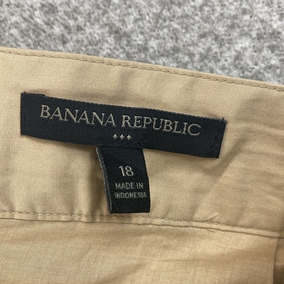 Banana Republic pleated skirt size 18 mini to midi tan pickle ball preppy golf - Picture 2 of 9